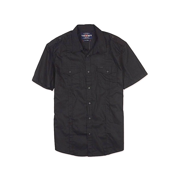 Marc Ecko CUTE SEE Men's Black Button-Down Shirt - Picture 1 of 10